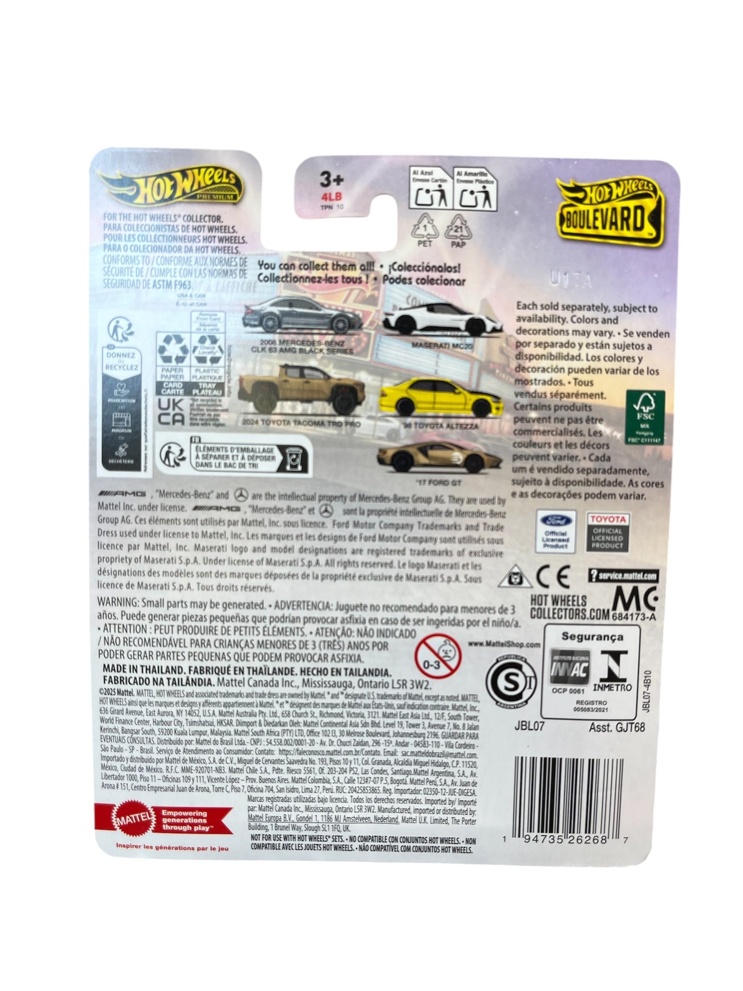 Hot Wheels Premium Boulevard 2008 Mercedes-Benz CLK 63 AMG Black Series 126