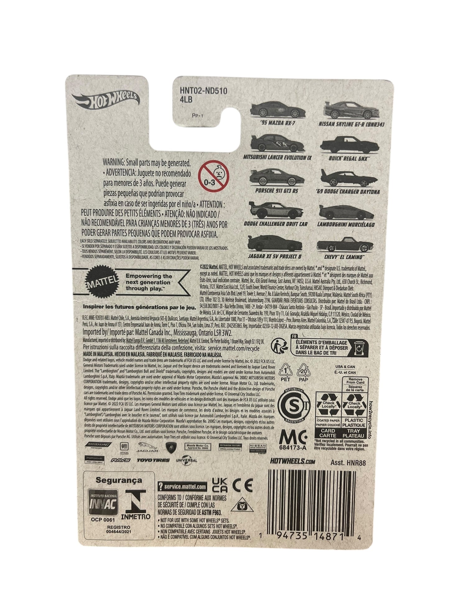 Hot Wheels Fast Furious Nissan Skyline GT-R BNR34 R34 #2/10 Series 2