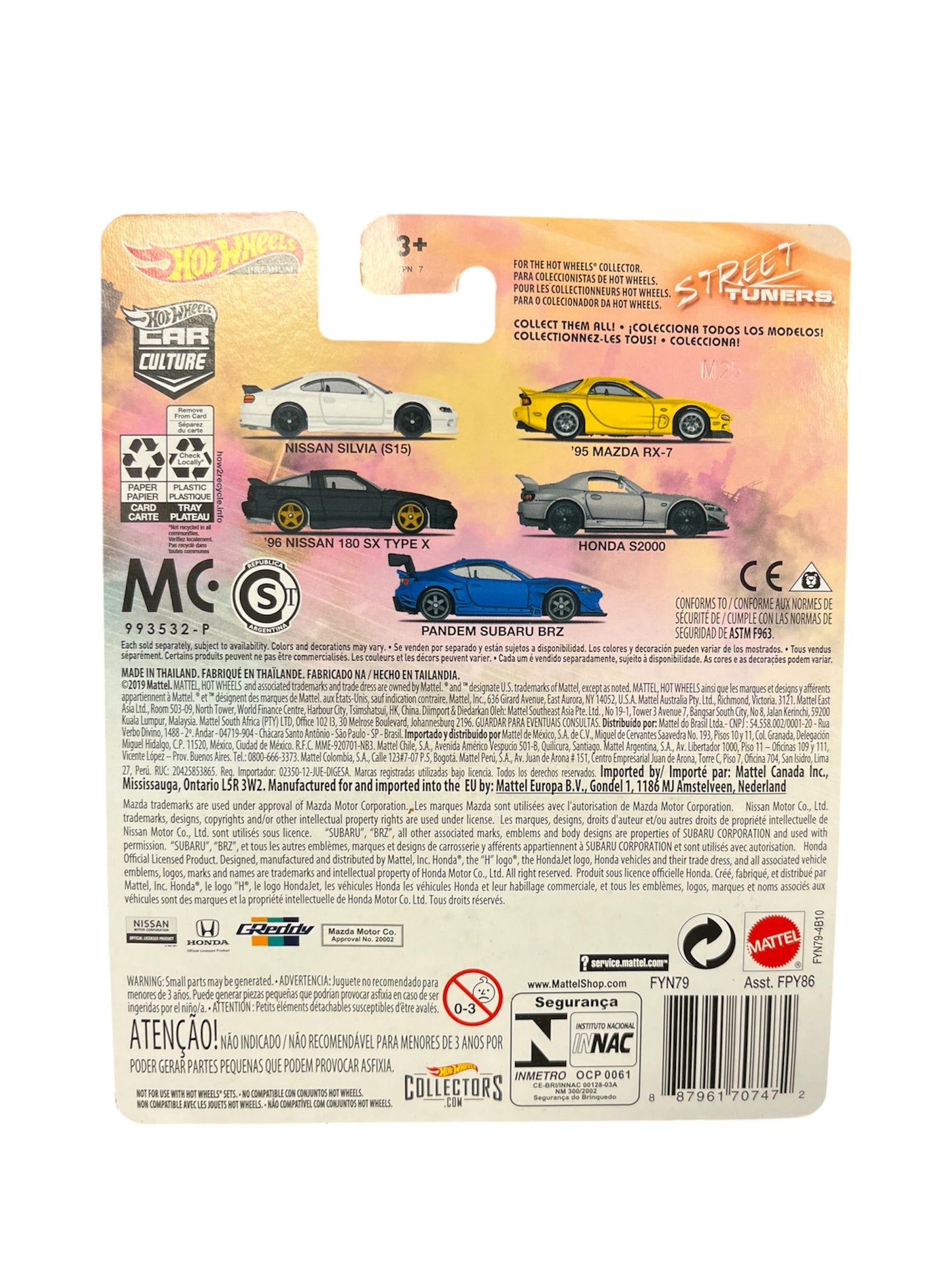 Hot Wheels Premium Nissan Silvia S15 1/5 Car Culture Street Tuners White