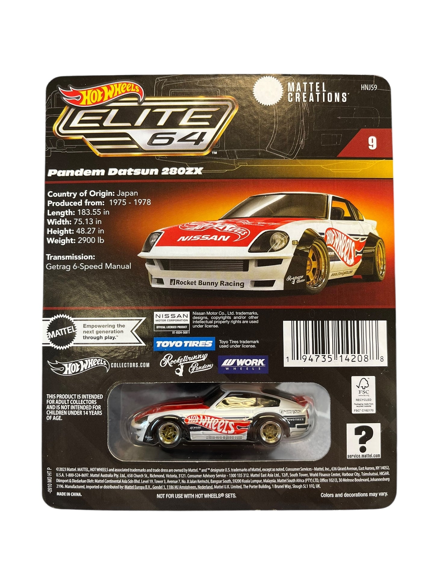 Hot Wheels Elite 64 Pandem Datsun 280ZX