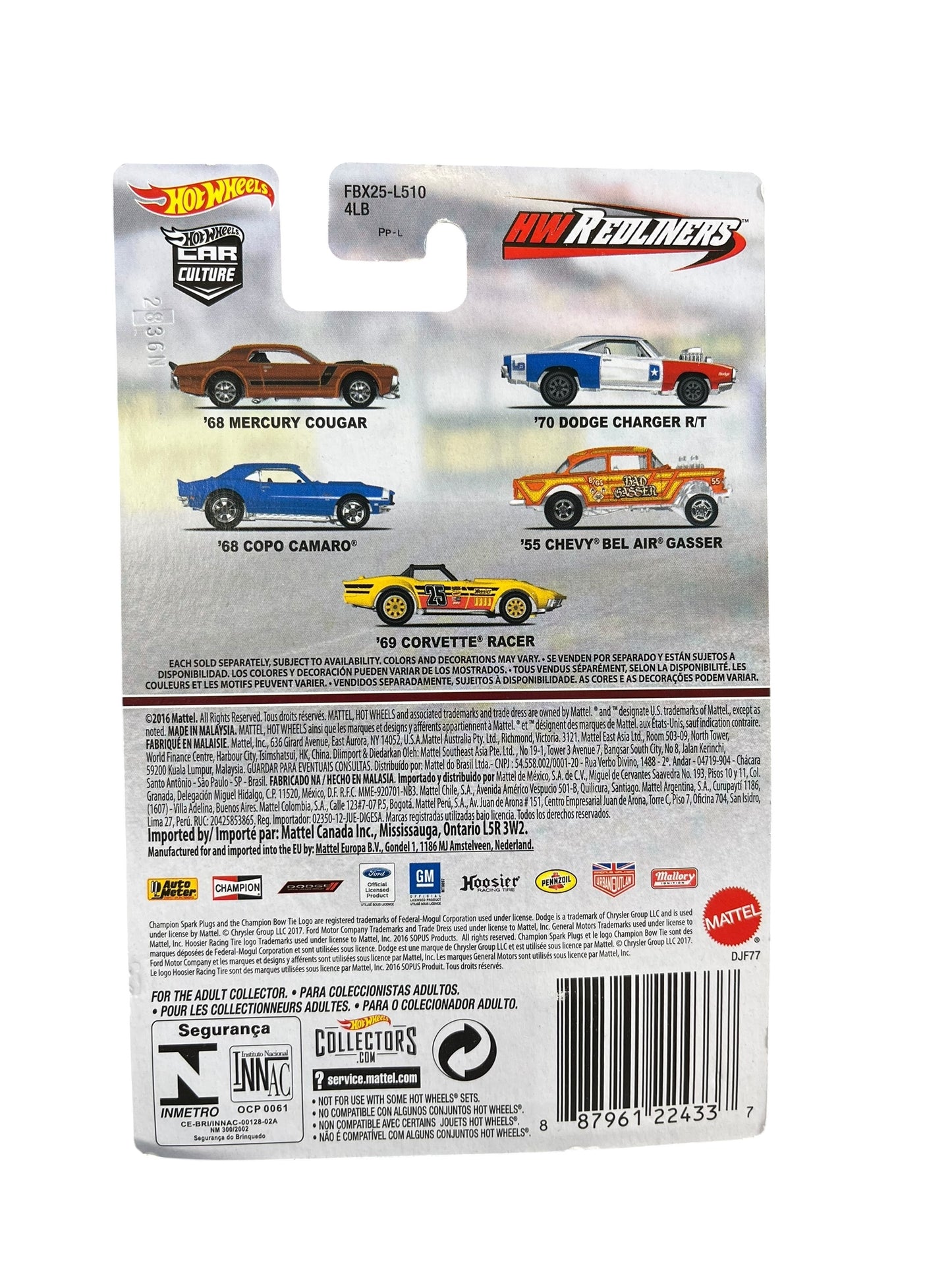 2016 Hot Wheels Premium Car Culture HW REDLINERS Complete Set Of 5