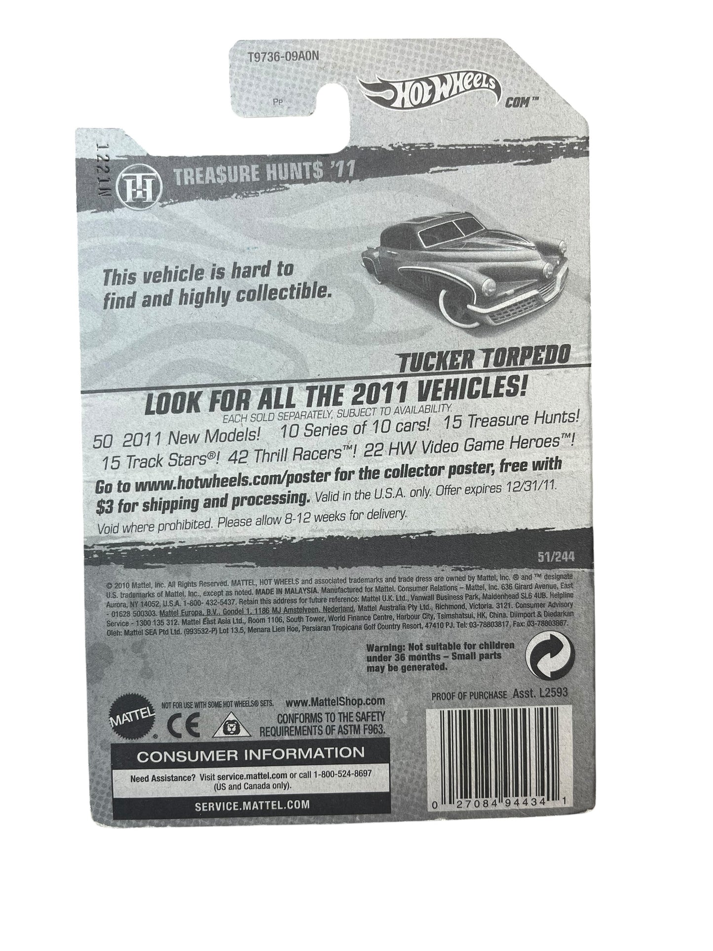 Hot Wheels Treasure Hunts '11 Tucker Torpedo T-Hunt Thunt