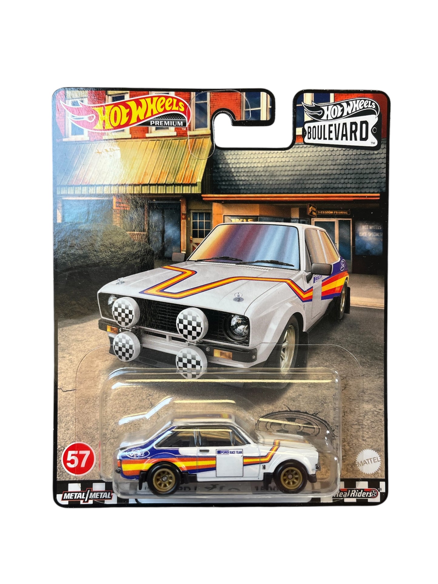 Hot Wheels Premium Boulevard #57 '78 Ford Escort RS 1800 MK2 Rally Race Car