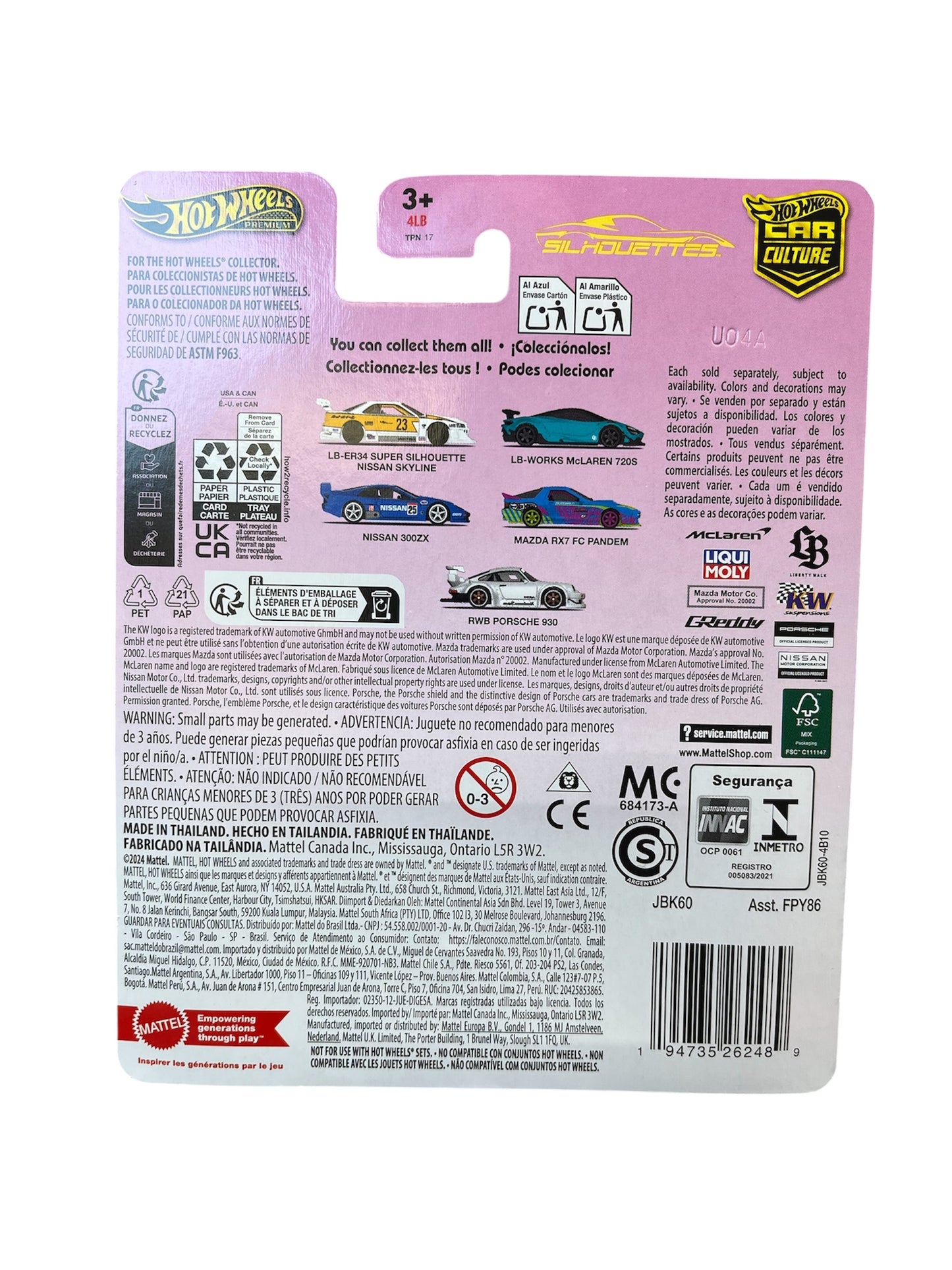 Hot Wheels Premium Car Culture Silhouettes Mazda RX7 FC Pandem