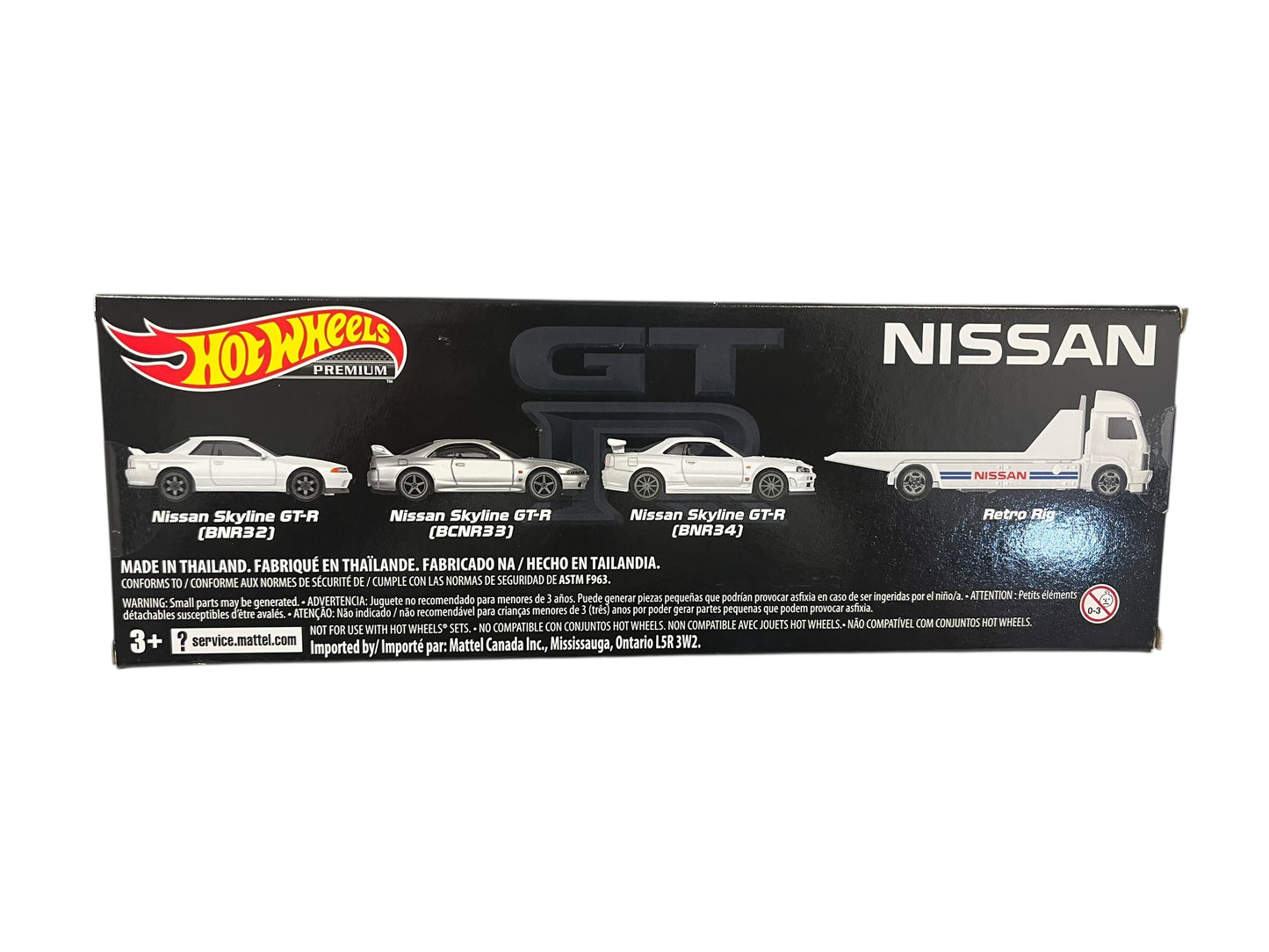 Hot Wheels Walmart Premium Diorama Box Set White Nissan Skyline GT-R R34/R33/R32