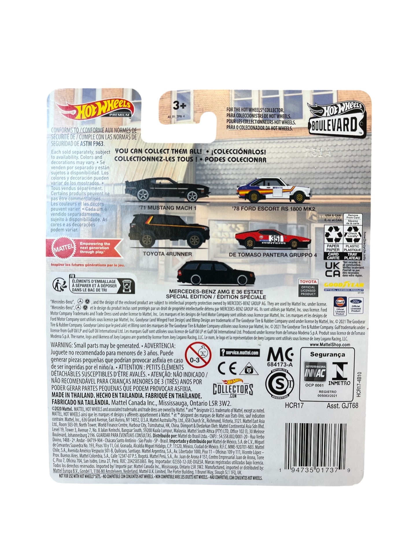 Hot Wheels Premium Boulevard #57 '78 Ford Escort RS 1800 MK2 Rally Race Car