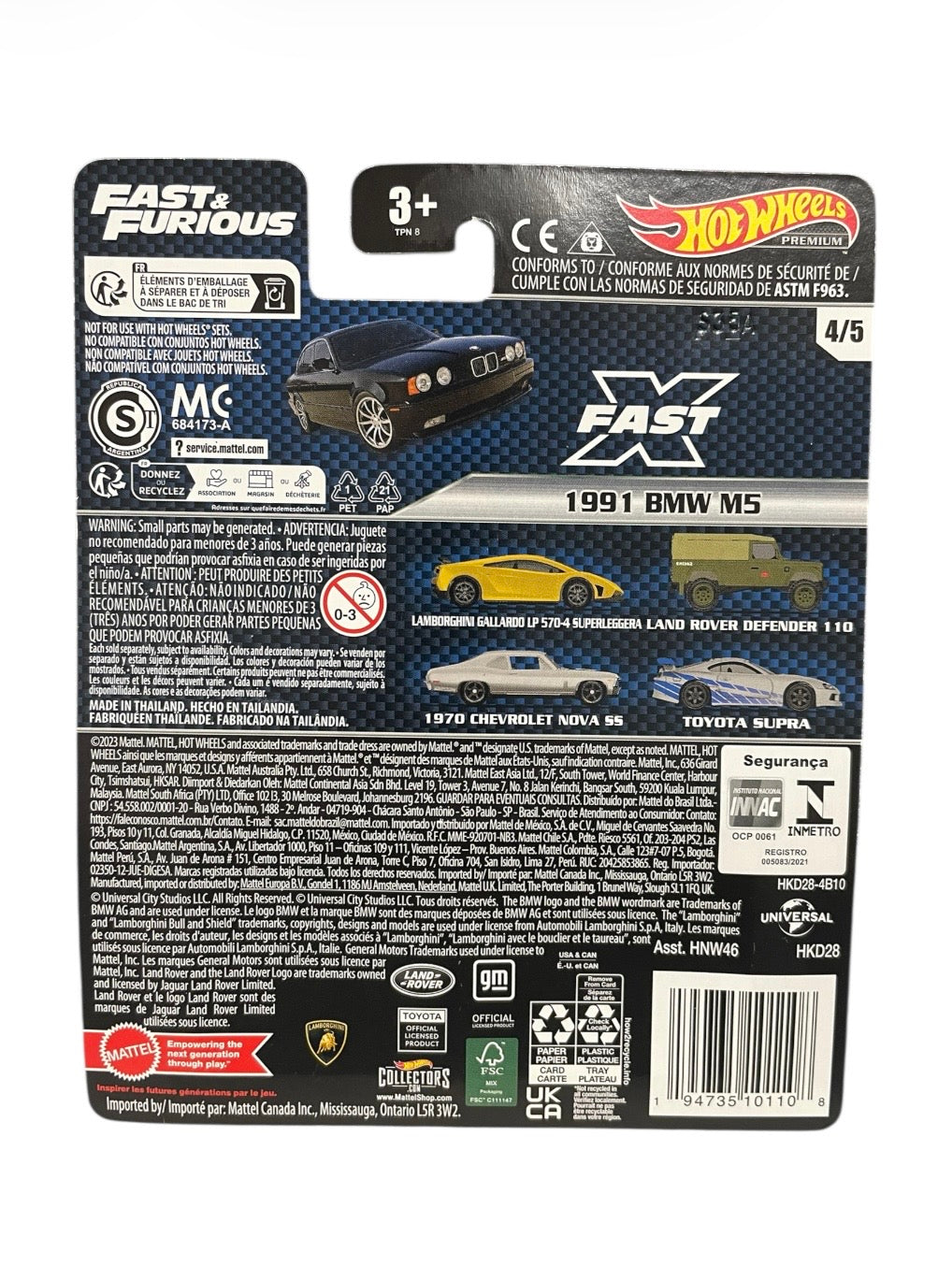 Hot Wheels Premium Fast And Furious 1991 BMW M5 Fast X