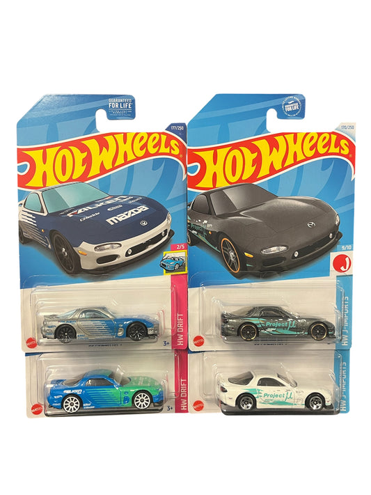 Hot wheels 95 mazda rx-7 bundle of 4