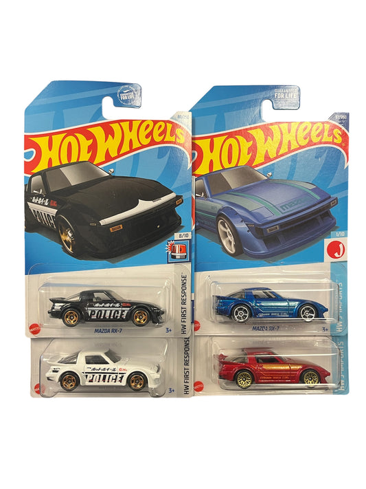 Hot wheels mazda rx-7 bundle of 4
