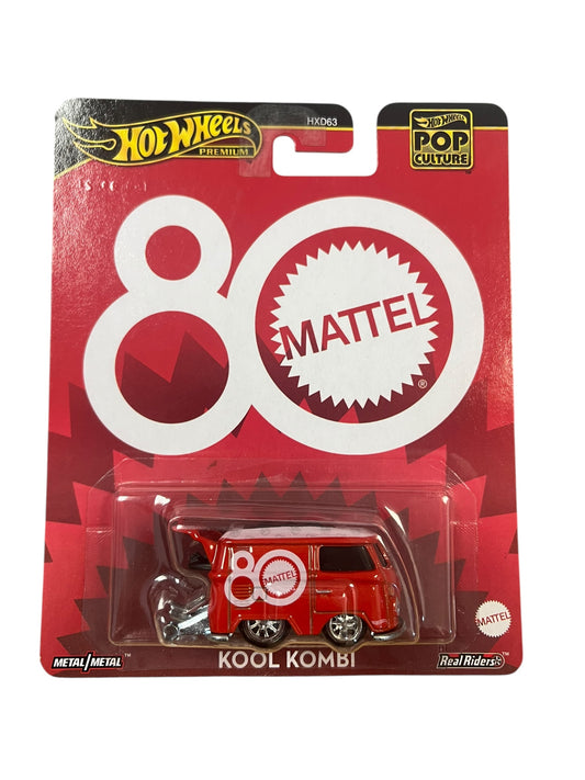 2025 Hot Wheels Premium Pop Culture Mattel 80th Kool Kombi in RED