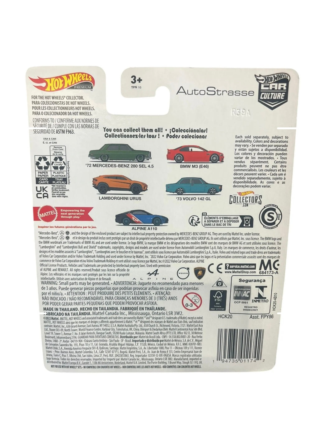 2022 Hot Wheels  73 VOLVO 142 GL Auto Strasse 0/5 CHASE Premium Car Culture