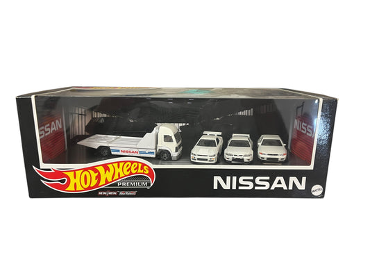 Hot Wheels Walmart Premium Diorama Box Set White Nissan Skyline GT-R R34/R33/R32