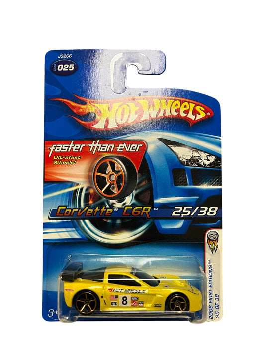 2006 Hot Wheels Faster Than Ever #25 First Editions 25/38 CORVETTE C6R Yellow