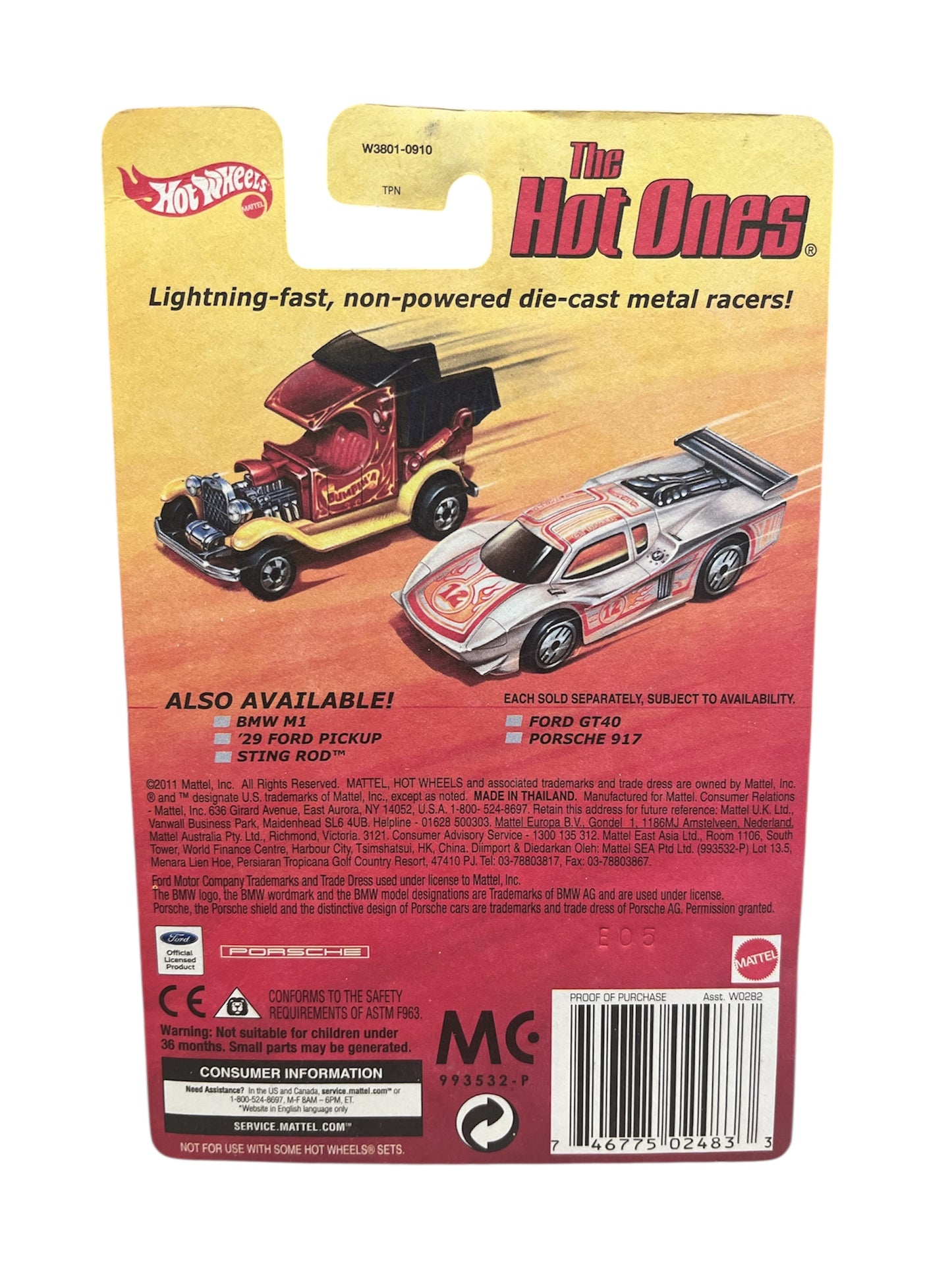 Hot Wheels The Hot Ones Porsche 917 Yellow