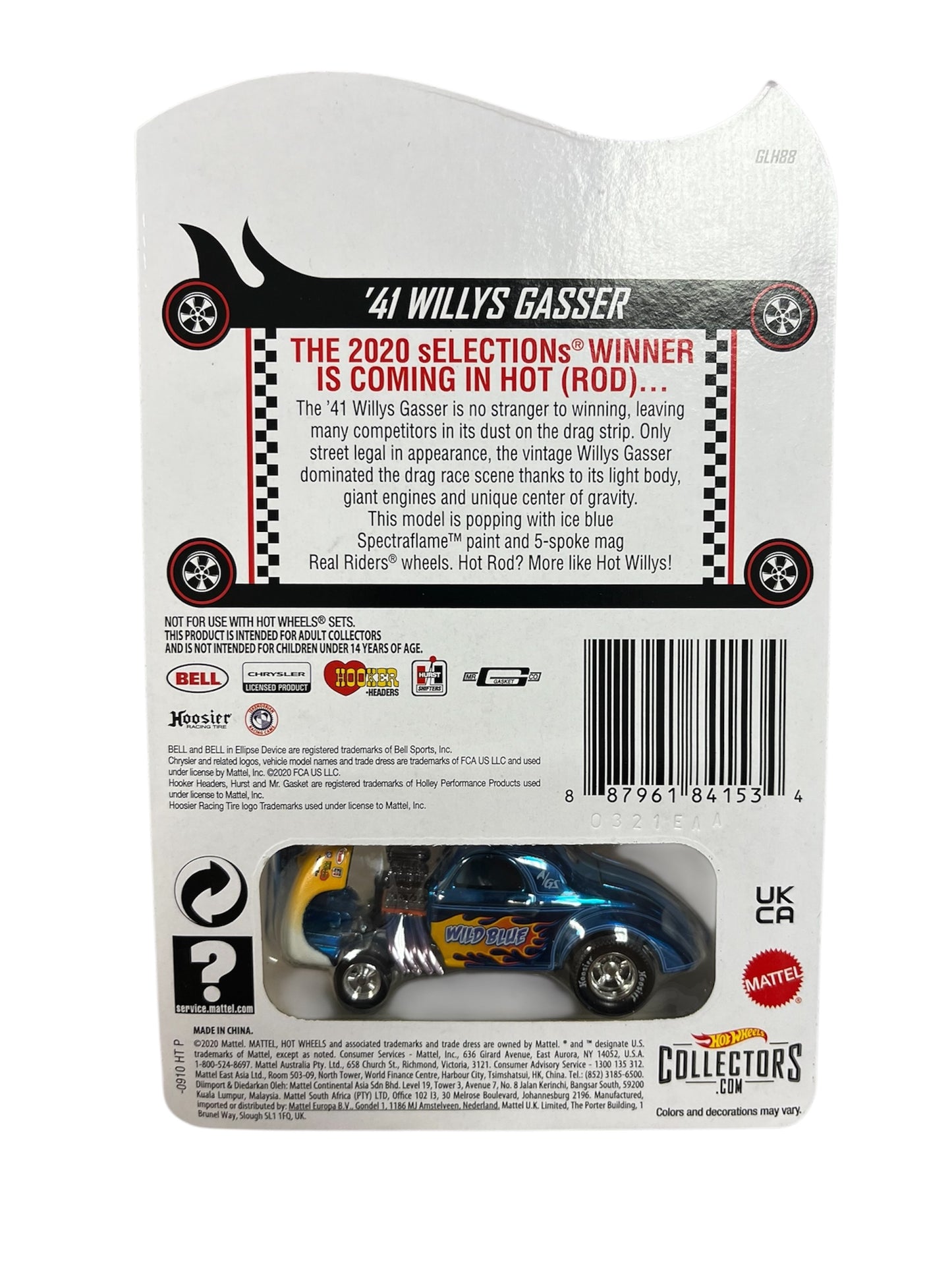 HOT WHEELS 2020 sELECTIONs SERIES '41 WILLYS GASSER WILD BLUE