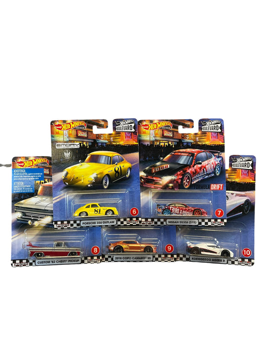 Hot Wheels Boulevard Premium #6-#10 2019  Set Of 5 Diecast
