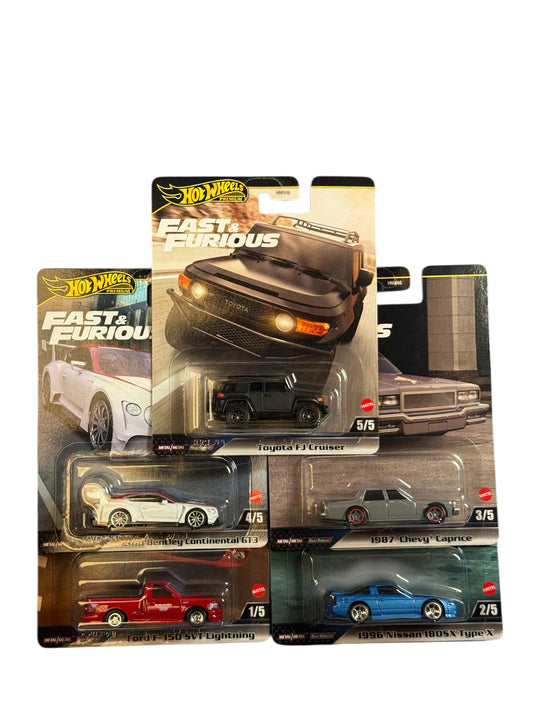 Hot Wheels Premium 2024 Fast and Furious FULL SET 5/5 (H CASE)