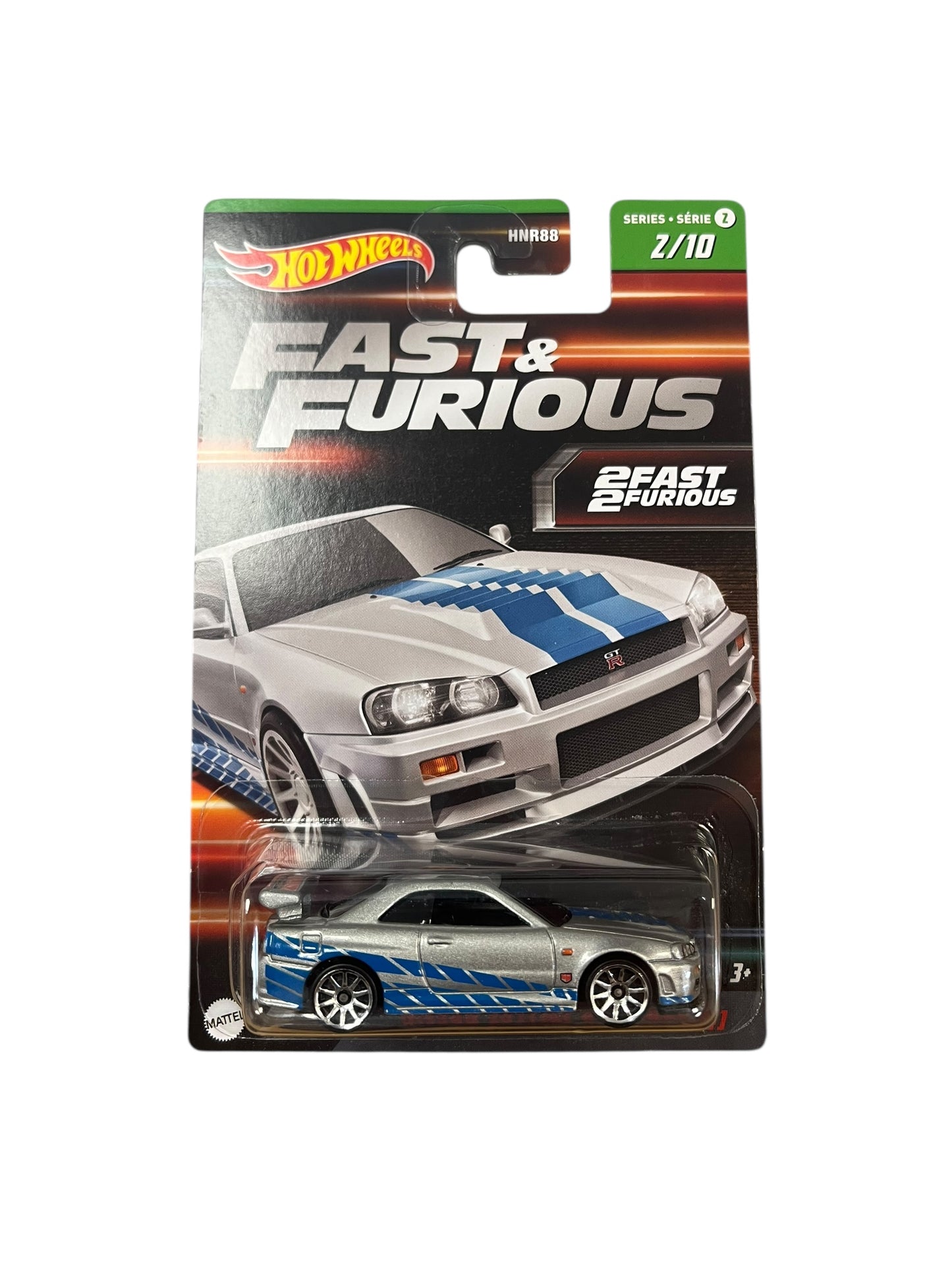 Hot Wheels Fast Furious Nissan Skyline GT-R BNR34 R34 #2/10 Series 2