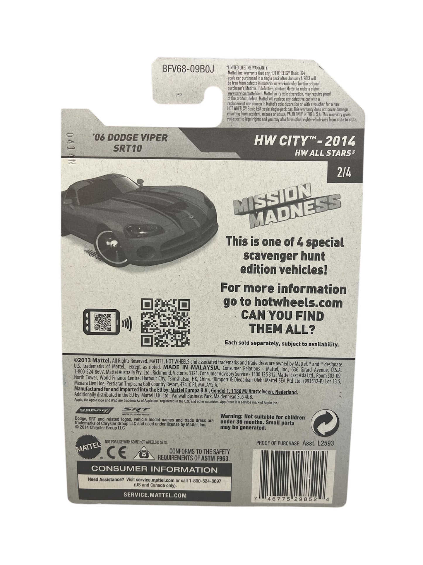 Hot Wheels HW City 06 Dodge Viper SRT10