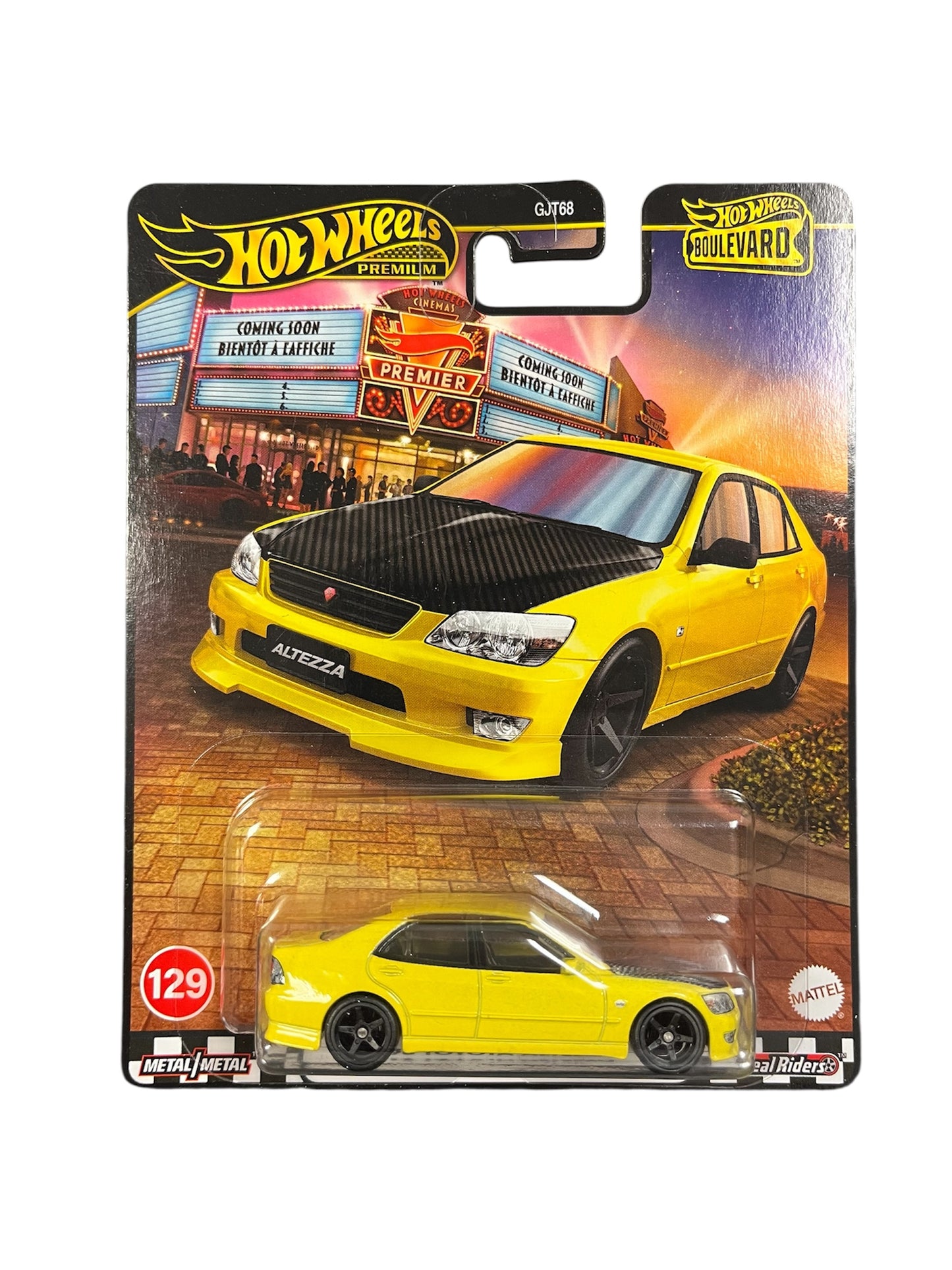 2025 Hot Wheels Premium Boulevard Yellow '98 Toyota Altezza #129