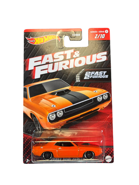 '70 Dodge Hemi Challenger Orange Hot Wheels 2 Fast 2 Furious 2023 HNR91 1:64
