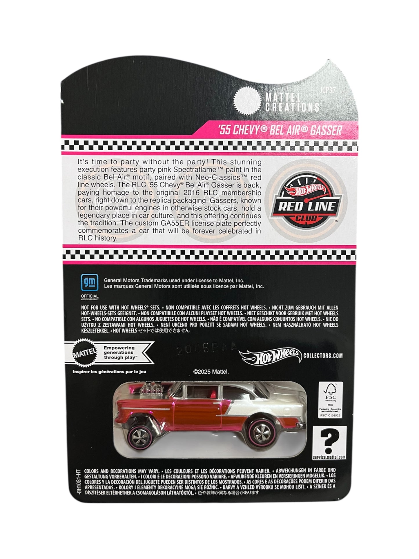 Hot Wheels Collectors RLC Exclusive Pink '55 Chevy Bel Air Gasser