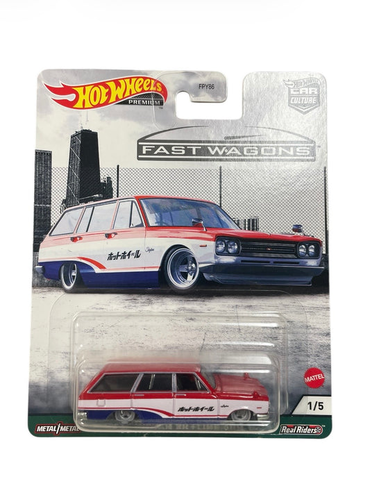 Hot Wheels Premium Car Culture Fast Wagons '69 Nissan Skyline Van - Diecast Car