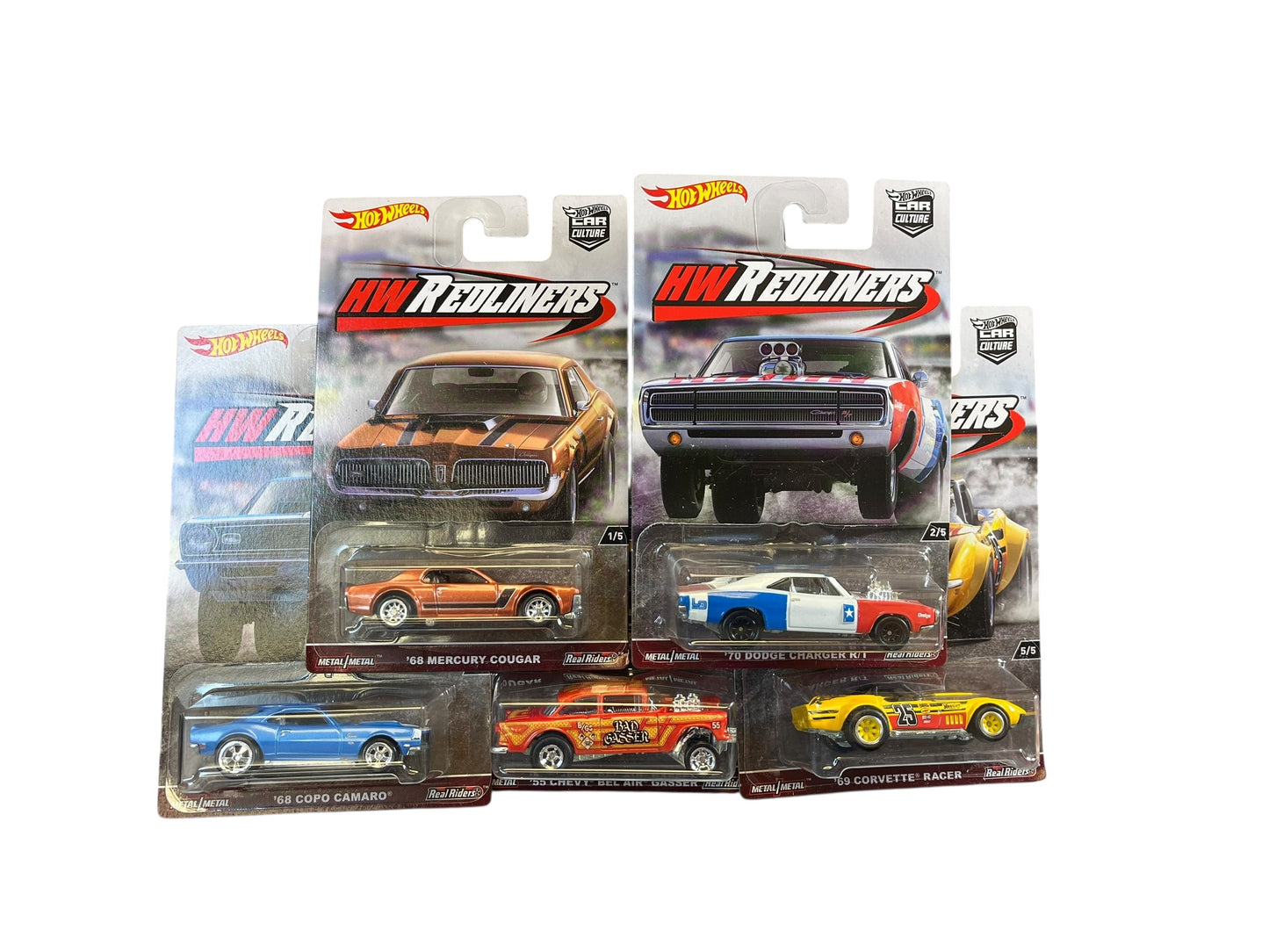 2016 Hot Wheels Premium Car Culture HW REDLINERS Complete Set Of 5