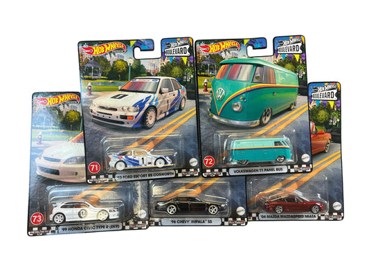 Hot Wheels Premium Boulevard Complete Set #71-75
