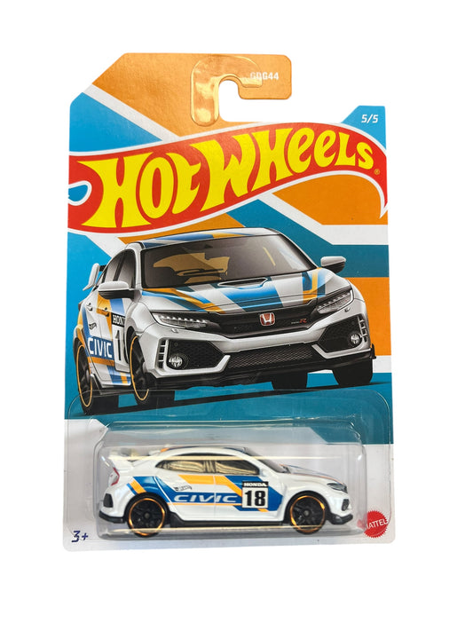 2022 Hot Wheels White 18 Honda Civic Type R Walmart Exclusive 4/5 MONMC
